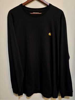 Carhartt WIP Black Long Sleeve Logo T-Shirt Men’s Large